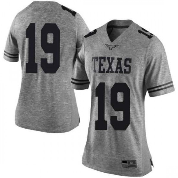 Womens Texas Longhorns #19 Kartik Akkihal Gray Limited Stitched Jersey